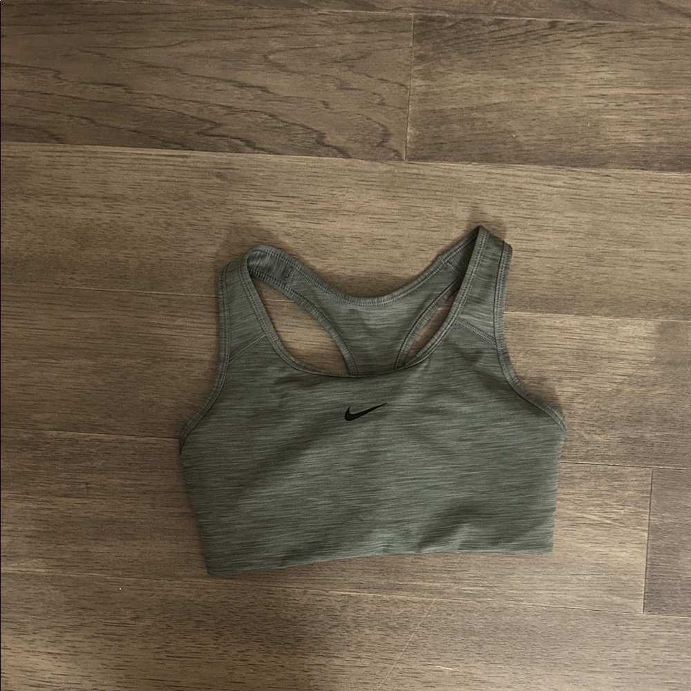 Nike Gray Green Sports Bra